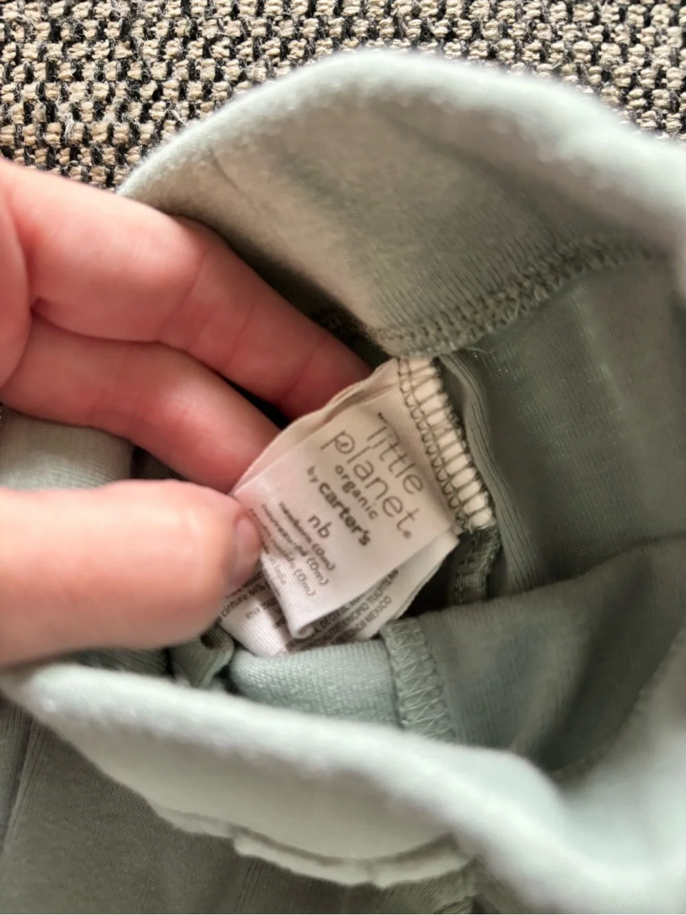 Set of 2 Carter's Sage Green and Gray Baby Jogger Pants